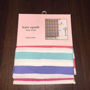 Kate Spade Pointed Stripe Shower Curtain 72"x72" NIP